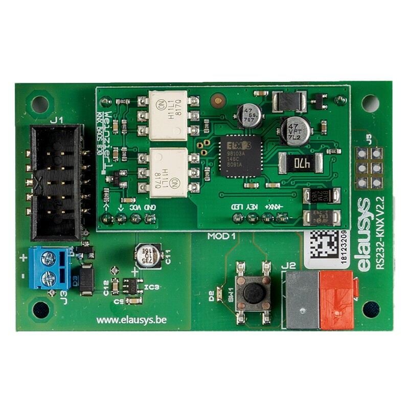 KNX interface for Paradox EVO control panels (RS232 communication via the PRT3 module)