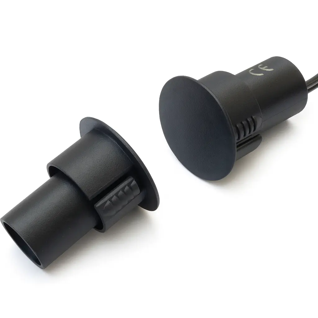 Recessed contact 30x19mm, black