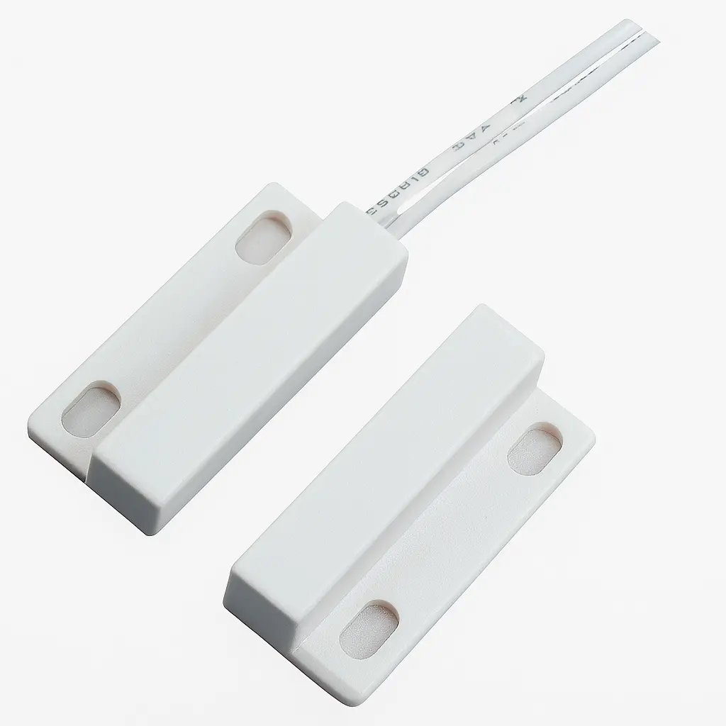 Stick-on contact 28x13mm, white, side