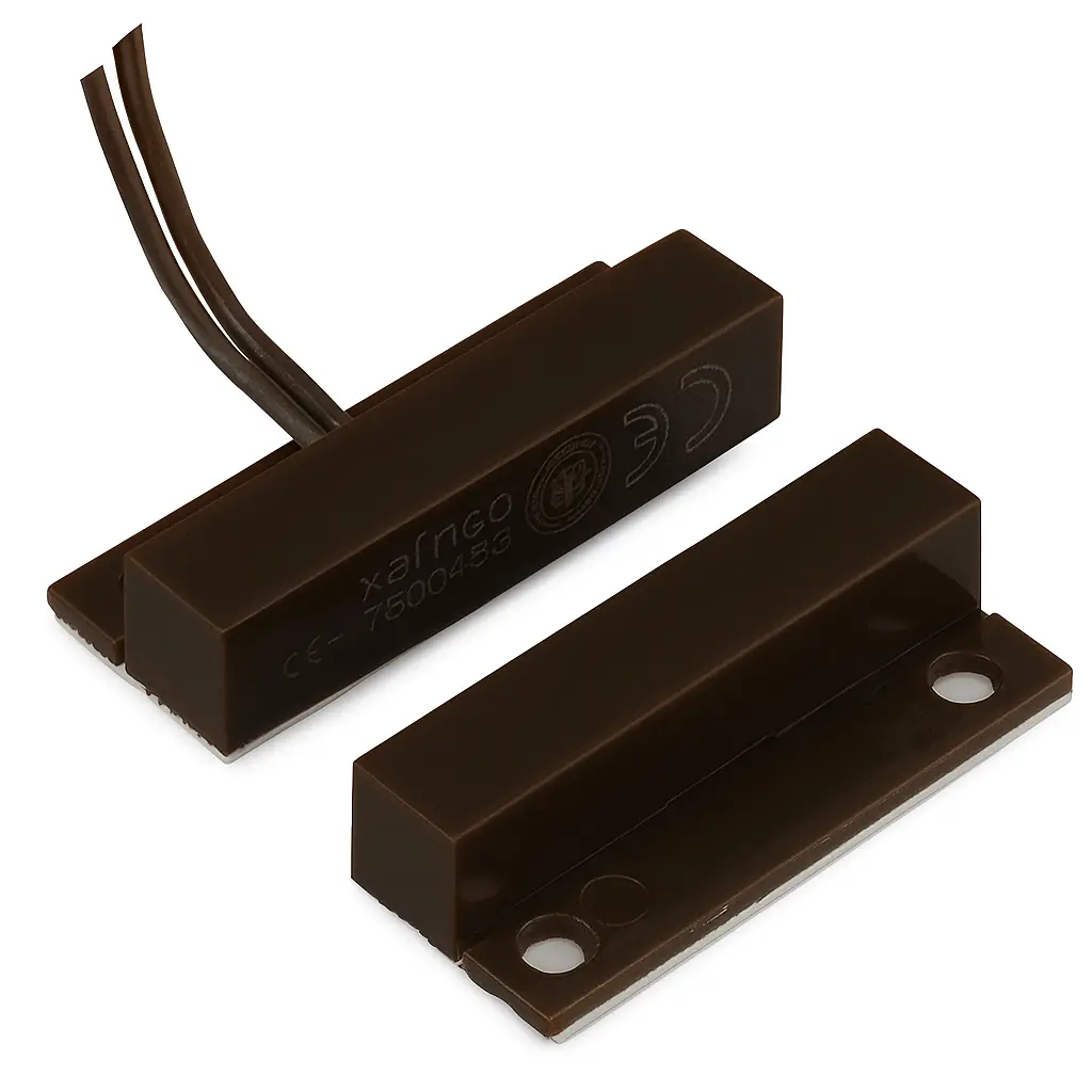Stick-on contact 33x13mm, brown, center