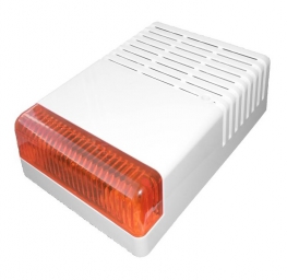 Outdoor siren with flash and metal case