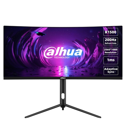 [O203DHI-L375] LCD Monitor|DAHUA|DHI-LM30-E330CA|30"|Gaming/Curved/21 : 9|Panel VA|2560x1080|21:9|200Hz|1 ms|Swivel|Tilt|Colour Black|LM30-E330CA