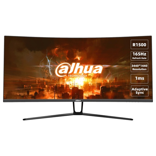 [O203DHI-L376] LCD Monitor|DAHUA|DHI-LM34-E330C|34"|Gaming/Curved/21 : 9|Panel VA|3440x1440|21:9|165Hz|1 ms|Tilt|Colour Black|LM34-E330C