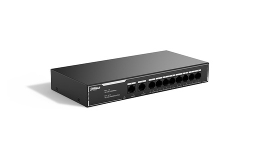 [O203SG101648] Switch|DAHUA|10-Port Economical Gigabit PoE Switch with 8-Port PoE|Type L2|SG1010LP